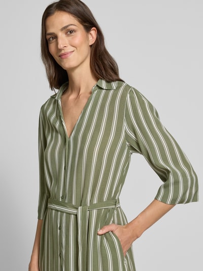 Selected Femme Soepele maxi-jurk van pure viscose, model 'FLORA' Olijfgroen - 3