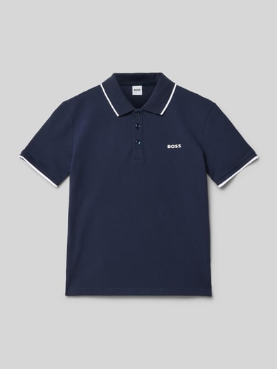 Boss Poloshirt met labeldetail Marineblauw - 1