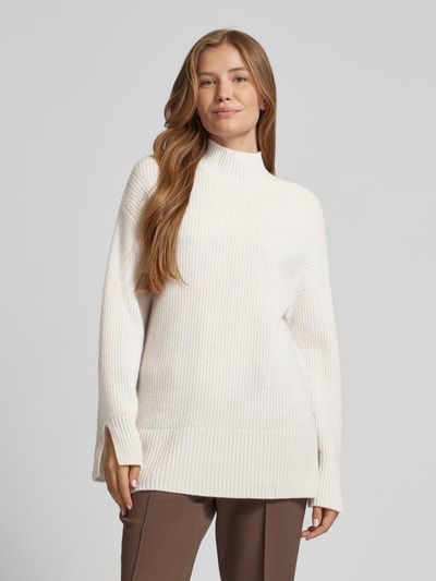 Marc Cain Wollen pullover met opstaande kraag Ecru - 4