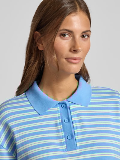 LOLLYS LAUNDRY Regular Fit Poloshirt mit kurzer Knopfleiste Modell 'Moby' Hellblau 3