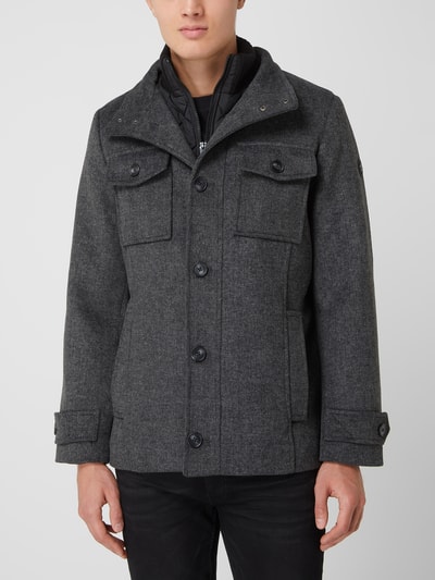 Tom Tailor Jacke mit Kontrastblende Dunkelgrau 4