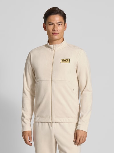 EA7 Emporio Armani Sweatjack met tweewegsritssluiting Zand - 4