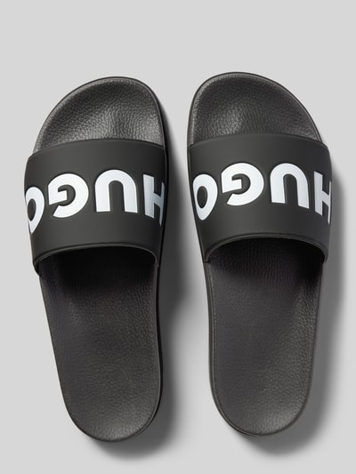 HUGO Slides mit Label-Print Modell 'Match_it' Black 3