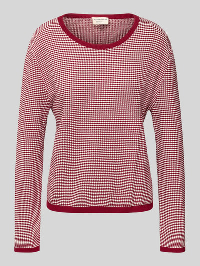 Tom Tailor Regular Fit Strickpullover aus reiner Baumwolle Rot 2