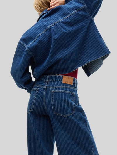 Tommy Jeans Wide Leg Jeans aus reiner Baumwolle mit Nadelstreifen Dunkelblau 6