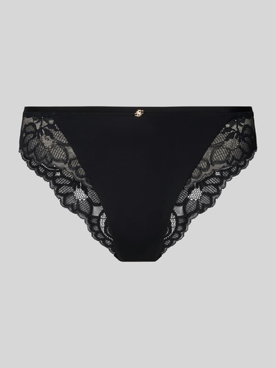 BOSS Slip mit Spitzenbesatz Modell 'BRIEF_BLOSSOM' Black 1