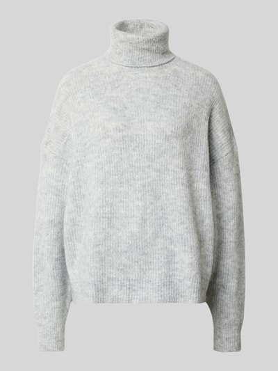 Rich & Royal Rollkragenpullover in Melange-Optik Mittelgrau 2