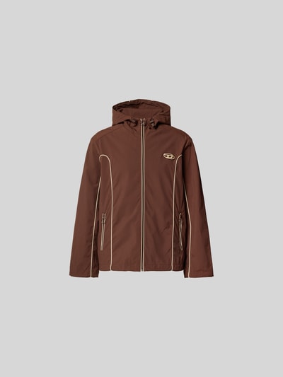 Diesel Regular Fit Jacke mit Logo-Patch Hellbraun 2