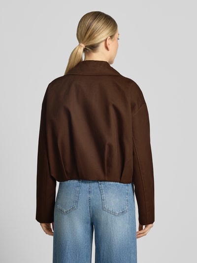 MANGO Blouson mit Umlegekragen Modell 'DANTES' Dunkelbraun 5