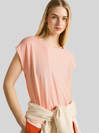 Tom Tailor Denim Relaxed Fit T-Shirt mit Rundhals Ausschnitt Apricot 3