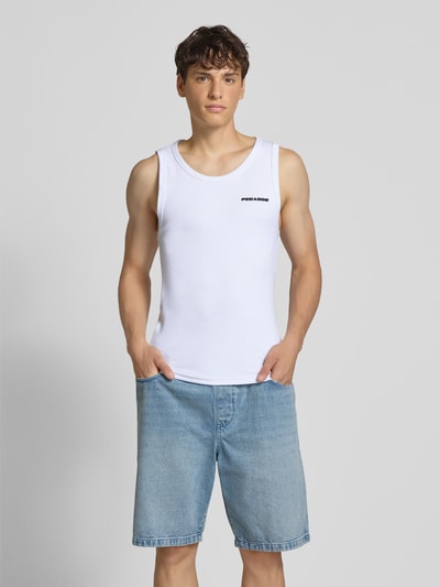 Pegador Tanktop mit Logo-Stitching und Rundhalsausschnitt Weiss 4