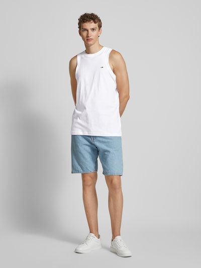 Tommy Jeans Tanktop mit Label-Stitching im 2er-Pack Weiss 1