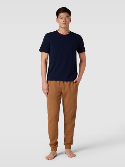 Lacoste T-Shirt mit Kontraststreifen Modell 'FRENCH FLAG' Marine 1