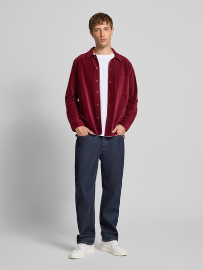 Marc O'Polo Denim Relaxed fit vrijetijdsoverhemd van puur katoen Bordeaux - 1