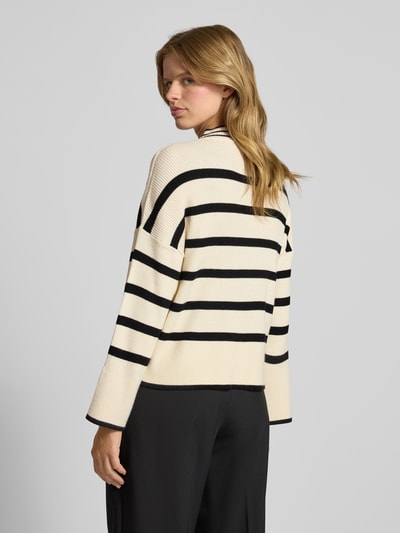 Only Regular Fit Strickpullover aus Viskose-Mix Modell 'LIBI' Offwhite 5