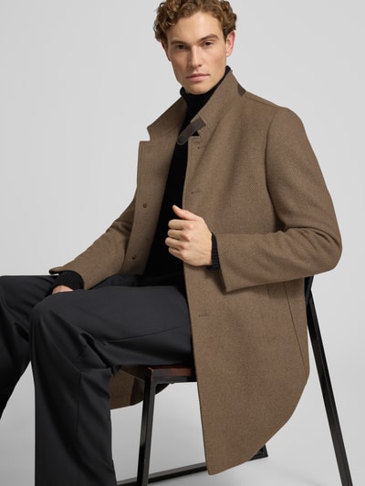 Cinque Mantel mit Stehkragen Modell 'CHOICE' Taupe 3