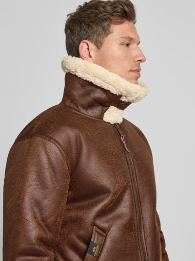 Alpha Industries Jack met ritssluiting Middenbruin - 3