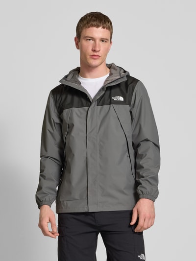 The North Face Windbreaker met labelprint, model 'ANTORA' Rietgroen - 4