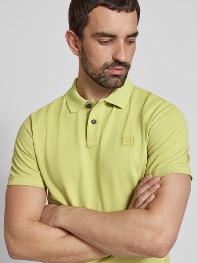 camel active Regular Fit Poloshirt mit Logo-Stitching Oliv 3