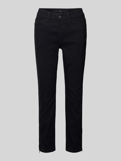 Produktfoto, Skinny Fit Jeans in verkürzter Passform Modell 'DREAM CHIC' von MAC, schwarze Baumwoll-Mix-Jeans mit Stretch-Anteil, Eingrifftaschen