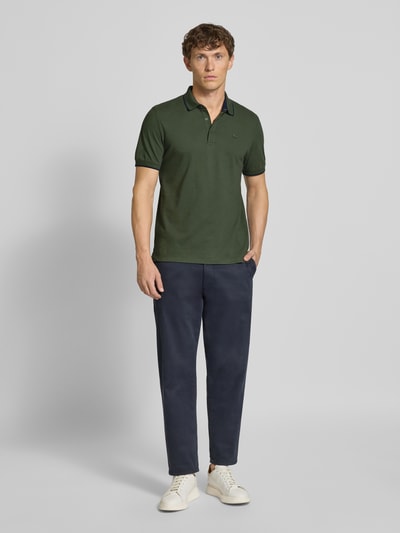 s.Oliver RED LABEL Regular Fit Poloshirt aus Baumwoll-Mix Oliv 1