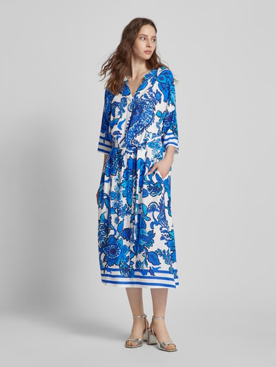 Emily Van den Bergh Maxi-jurk met strikceintuur van viscose Blauw - 1