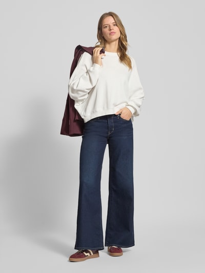 OH APRIL Bluza o kroju oversized z prążkowanymi wykończeniami Złamany biały 1