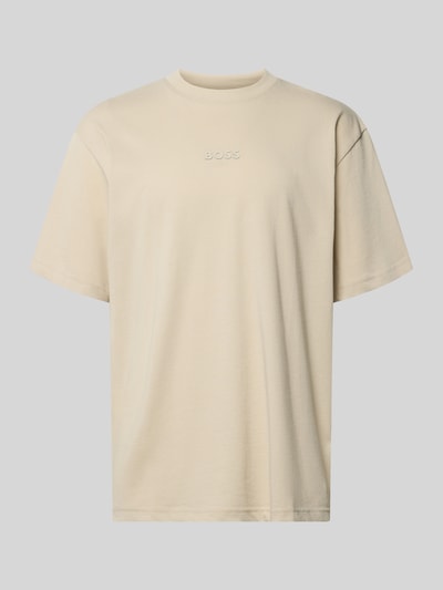 Produktfoto, T-Shirt aus reiner Baumwolle von BOSS Green w kolorze jednolitym, krój regular fit, krótki rękaw, dekolt okrągły