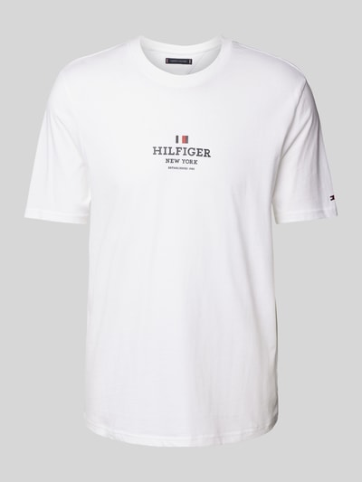 Tommy Hilfiger T-Shirt mit Label-Print Weiss 1