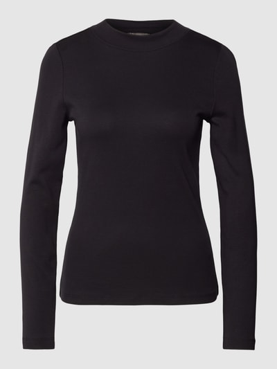 Montego Longsleeve mit geripptem Rundhalsausschnitt Black 2