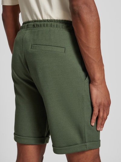 MCNEAL Regular fit sweatshorts met structuurmotief Kaki - 3