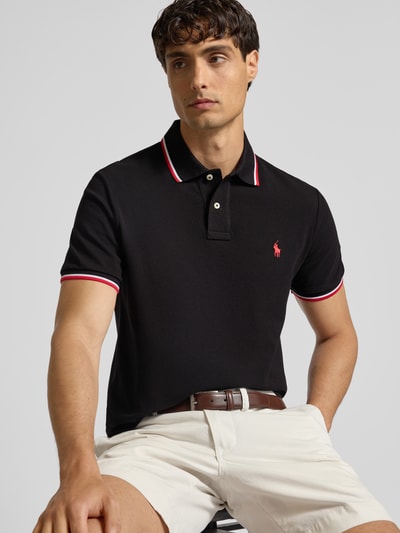 Polo Ralph Lauren Poloshirt mit Label-Stitching Black 3