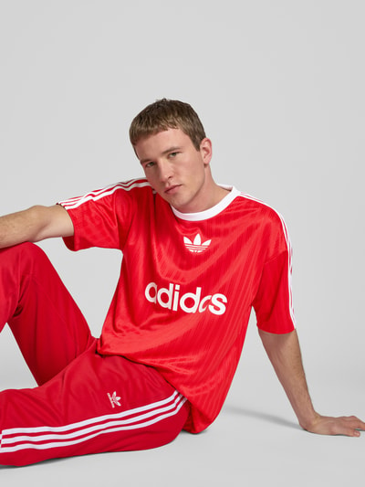 adidas Originals T-shirt met labelprint, model 'ADICOLOR' Rood - 3