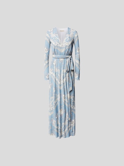 Emilio Pucci Maxikleid mit Taillengürtel Lavendel 2