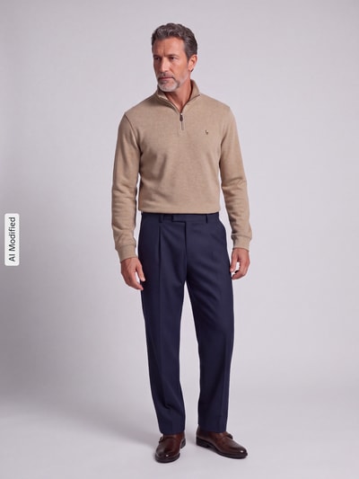 Polo Ralph Lauren Sweatshirt mit Troyerkragen Beige 1