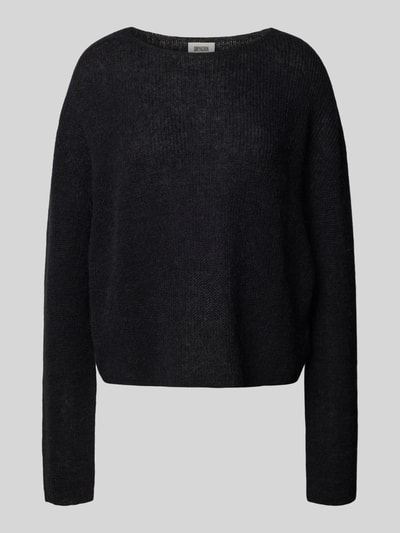 Drykorn Gebreide pullover van alpacamix, model 'IMENY' Zwart - 2