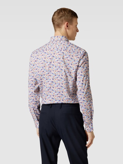 Jake*s Koszula biznesowa o kroju slim fit ze wzorem na całej powierzchni Biały 5