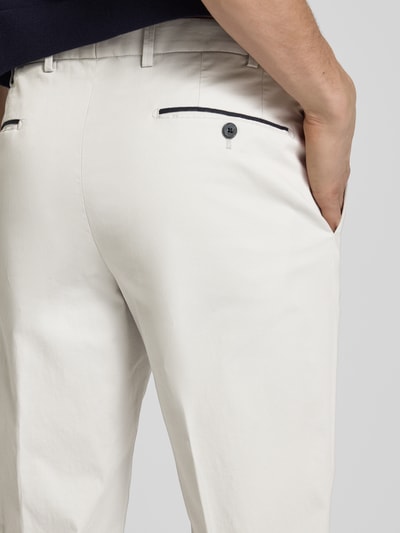 Hiltl Regular fit stoffen broek met strookzak, model 'PEAKER' Zilver - 3