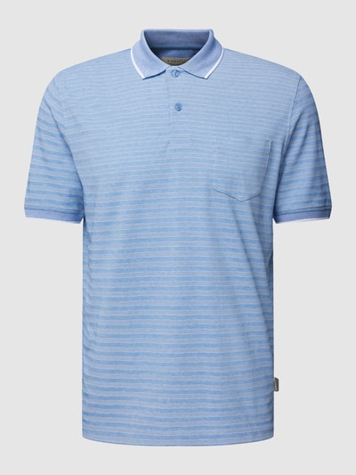 bugatti Poloshirt mit Streifenmuster Blau 2