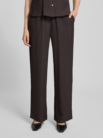 OPUS Stoffen broek met elastische band, model 'Marou' Chocoladebruin - 4