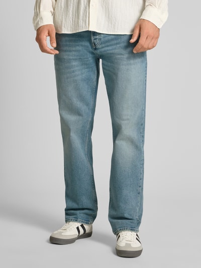 Only & Sons Jeansy o kroju straight fit z mieszanki bawełny model ‘EDGE PERFORMACE’ Jasnoniebieski 4