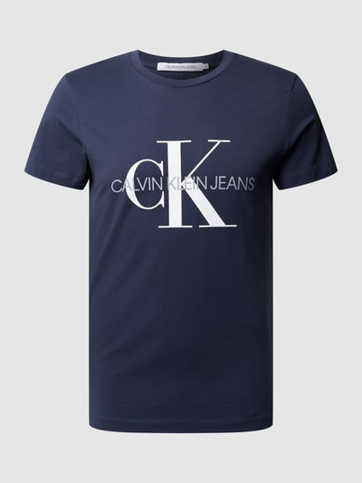 Calvin Klein Jeans T-shirt z nadrukiem z logo  Niebieski 2