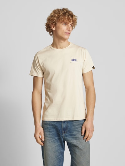 Alpha Industries T-Shirt mit Label-Print Weiss 4