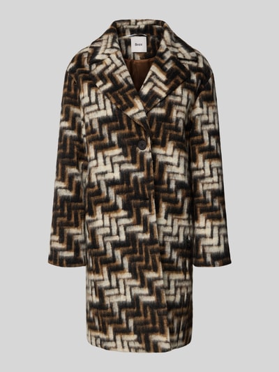 Brax Lange jas met reverskraag, model 'DAVOS' Chocoladebruin - 2