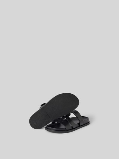 Tory Burch Slides aus echtem Leder Black 5