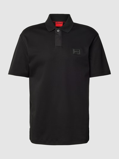 HUGO Regular Fit Poloshirt mit Label-Patch Modell 'Dagros' Black 2