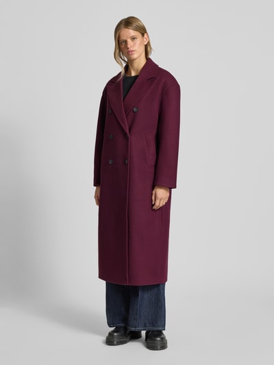 Only Trencz o kroju regular fit z klapami zamkniętymi model ‘BLAKE LIFE’ Bordowy 4