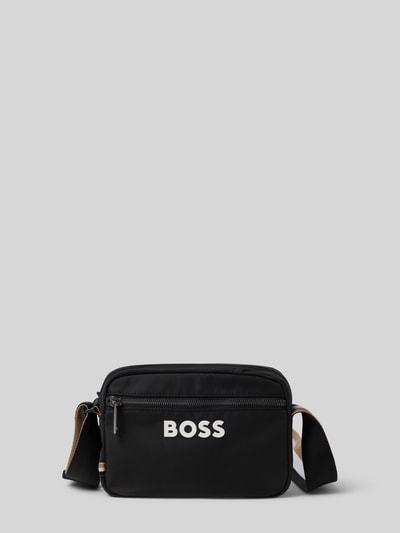 BOSS Umhängetasche mit gummiertem Label Print Modell 'CATCH-3.0' Black 2