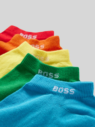 BOSS Sokken met labeldetail in een set van 5 paar, model 'Rainbow' Blauw - 2