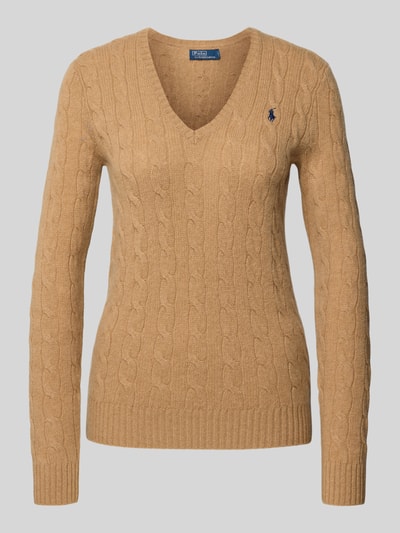 Polo Ralph Lauren Gebreide pullover met kasjmier, model 'KIMBERLY' Camel - 2